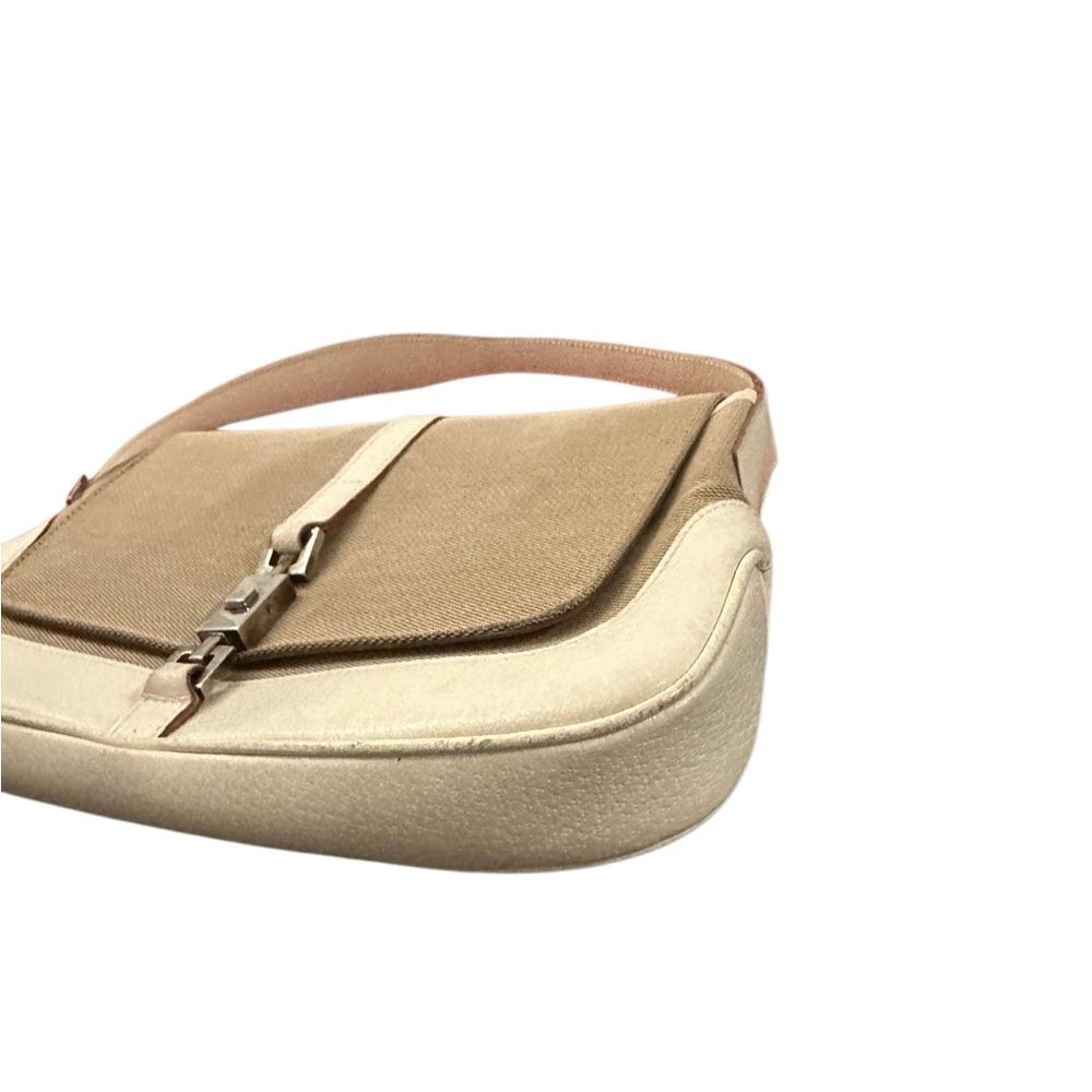 Gucci Tan and Cream Jackie Shoulder Bag with piston lock - Picture 6 of 15